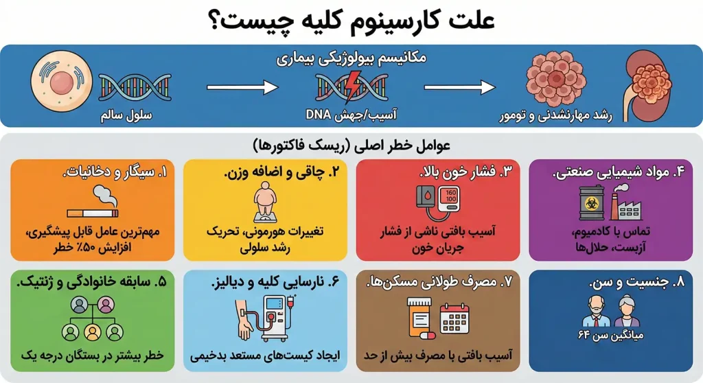 علت کارسینوم کلیه چیست