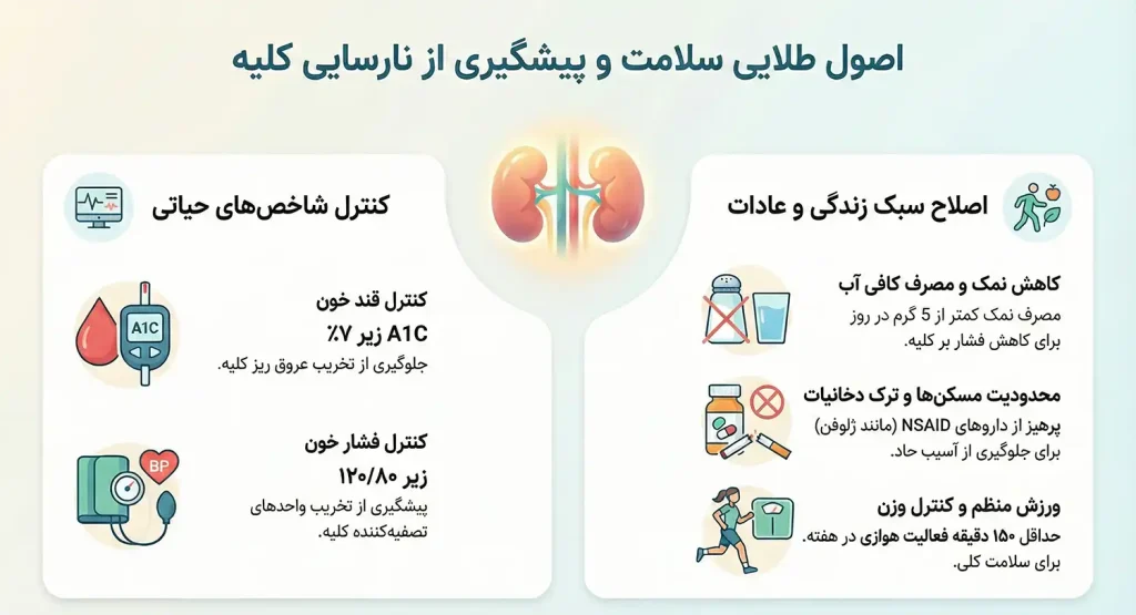 نکته برای پیشگیری از نارسایی کلیه