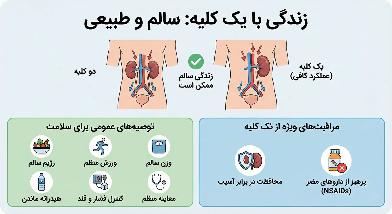 زندگی کردن با یک کلیه به جای دو کلیه چگونه است